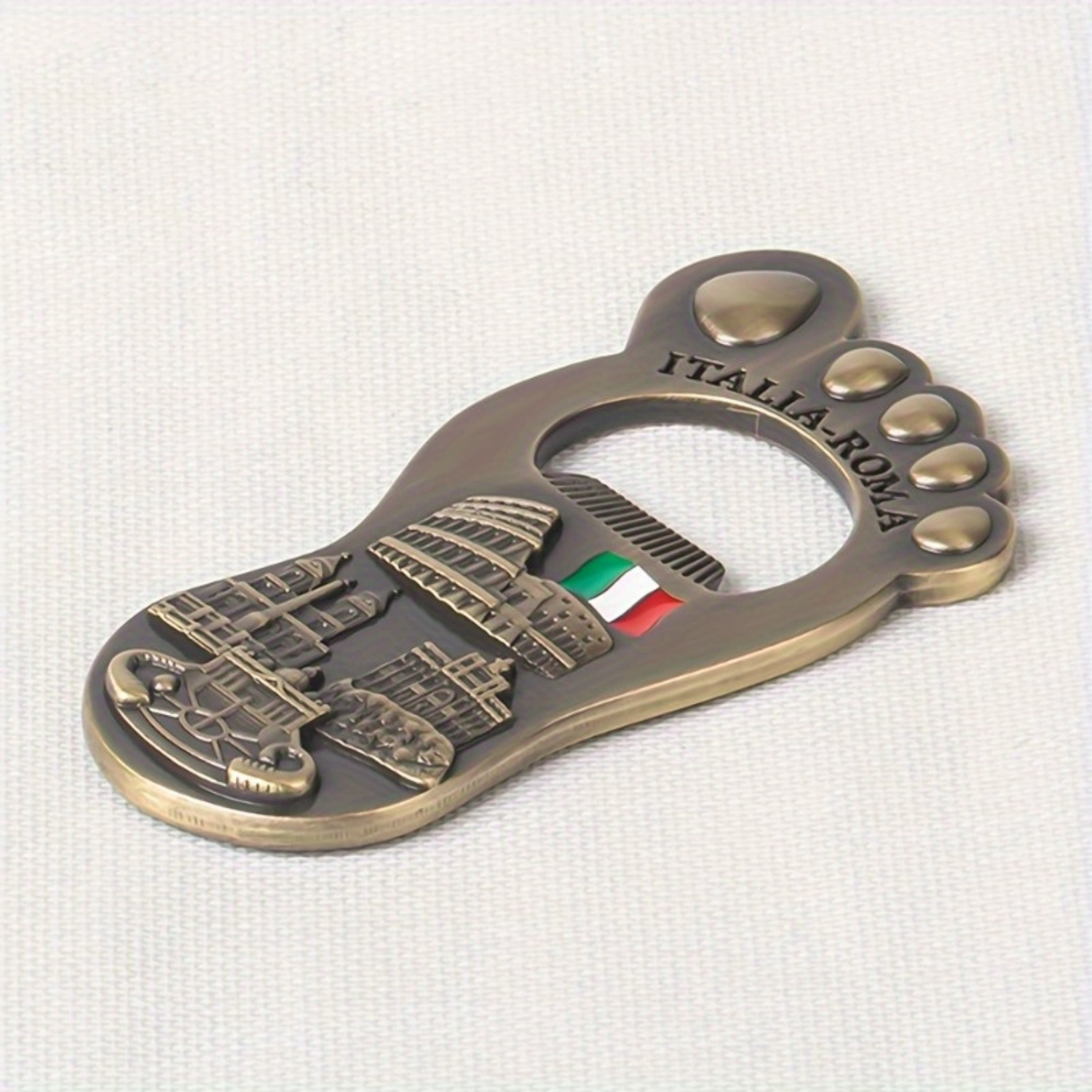 Wine Beer Foot - Italian Roma Bottle Opener, Metal Foot