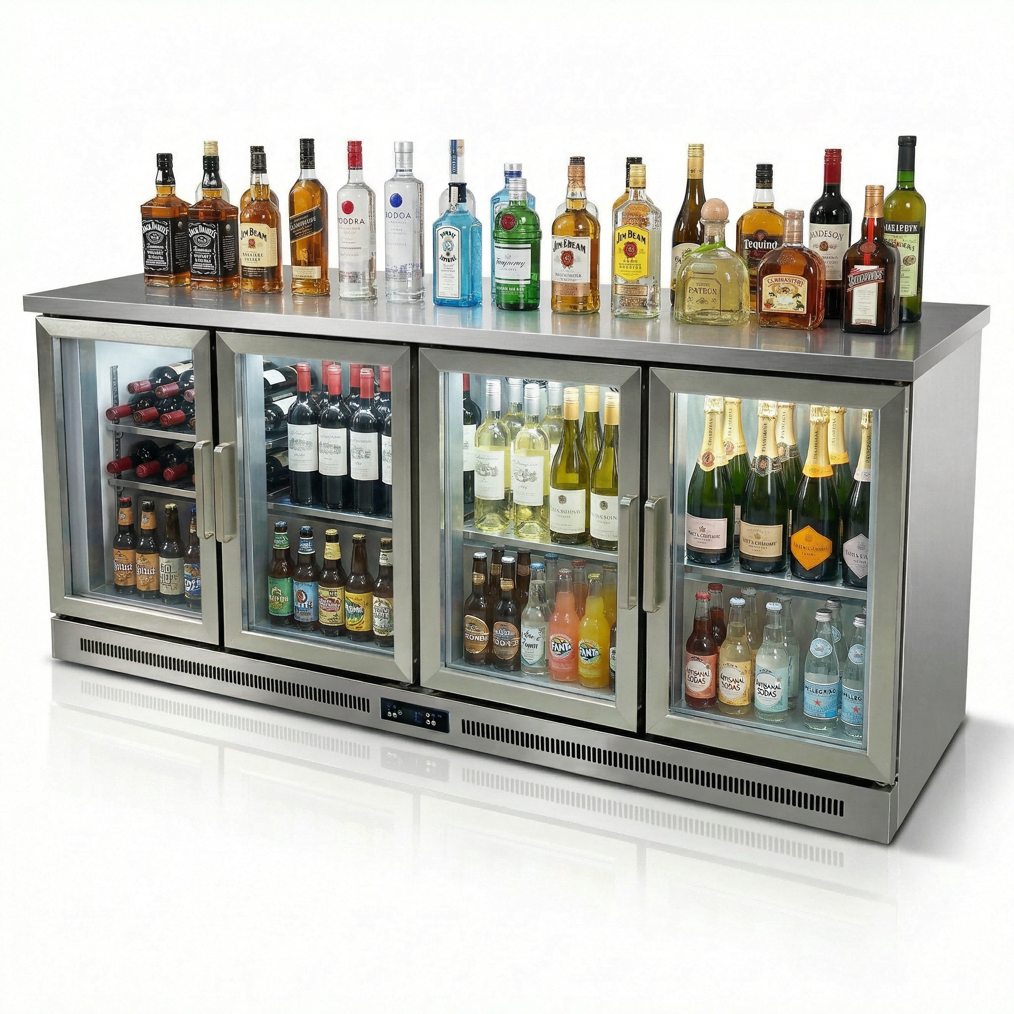 Wine Beer Fridge Under Counter - rd-Commercial Wine Cabinet Bar Beer Cooler
