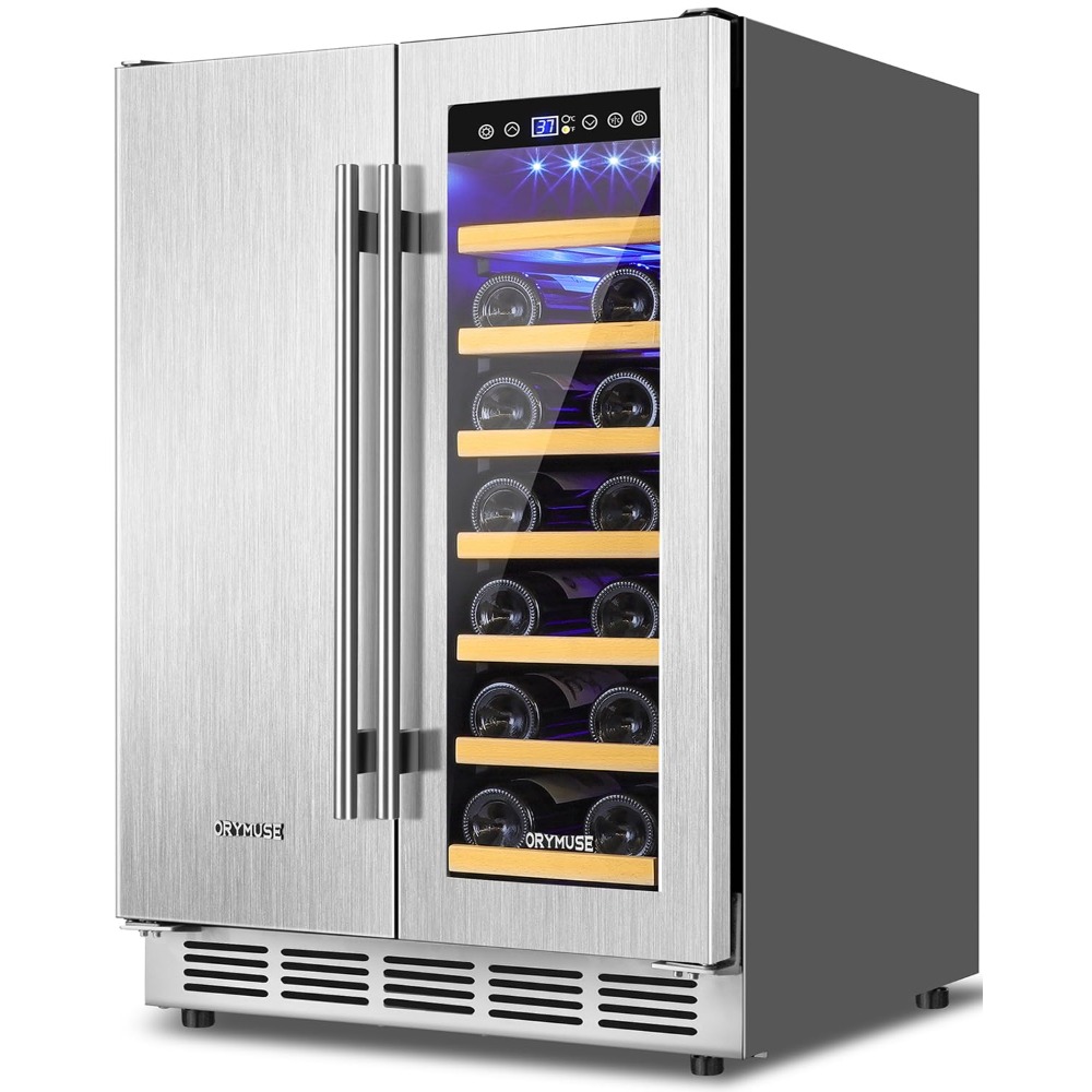 Wine Beer Fridge Under Counter - Wine and Beverage Refrigerator Dual Zone,