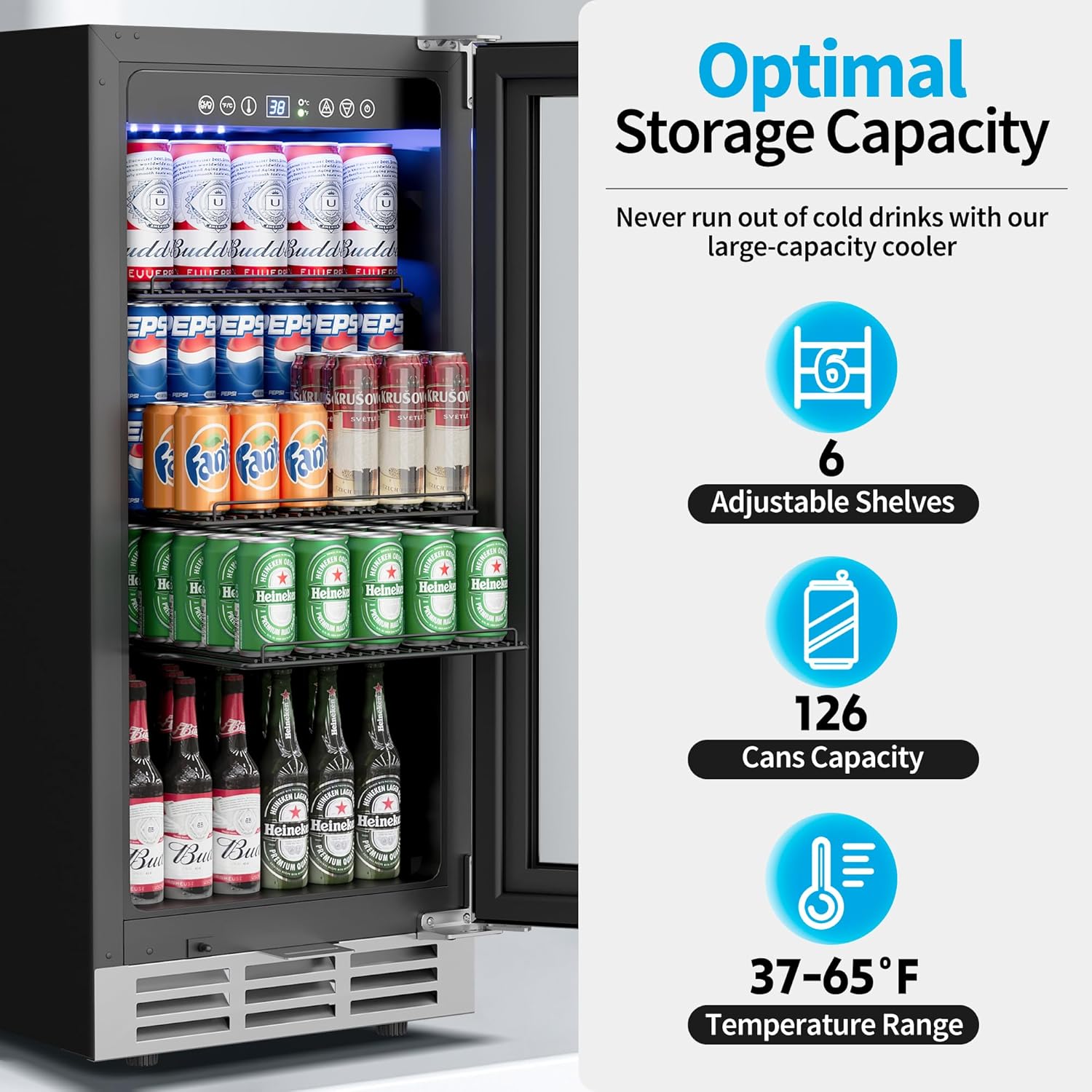 15 Inch Beverage Refrigerator  – Wine Beer Fridge Under Counter recenzja i cena