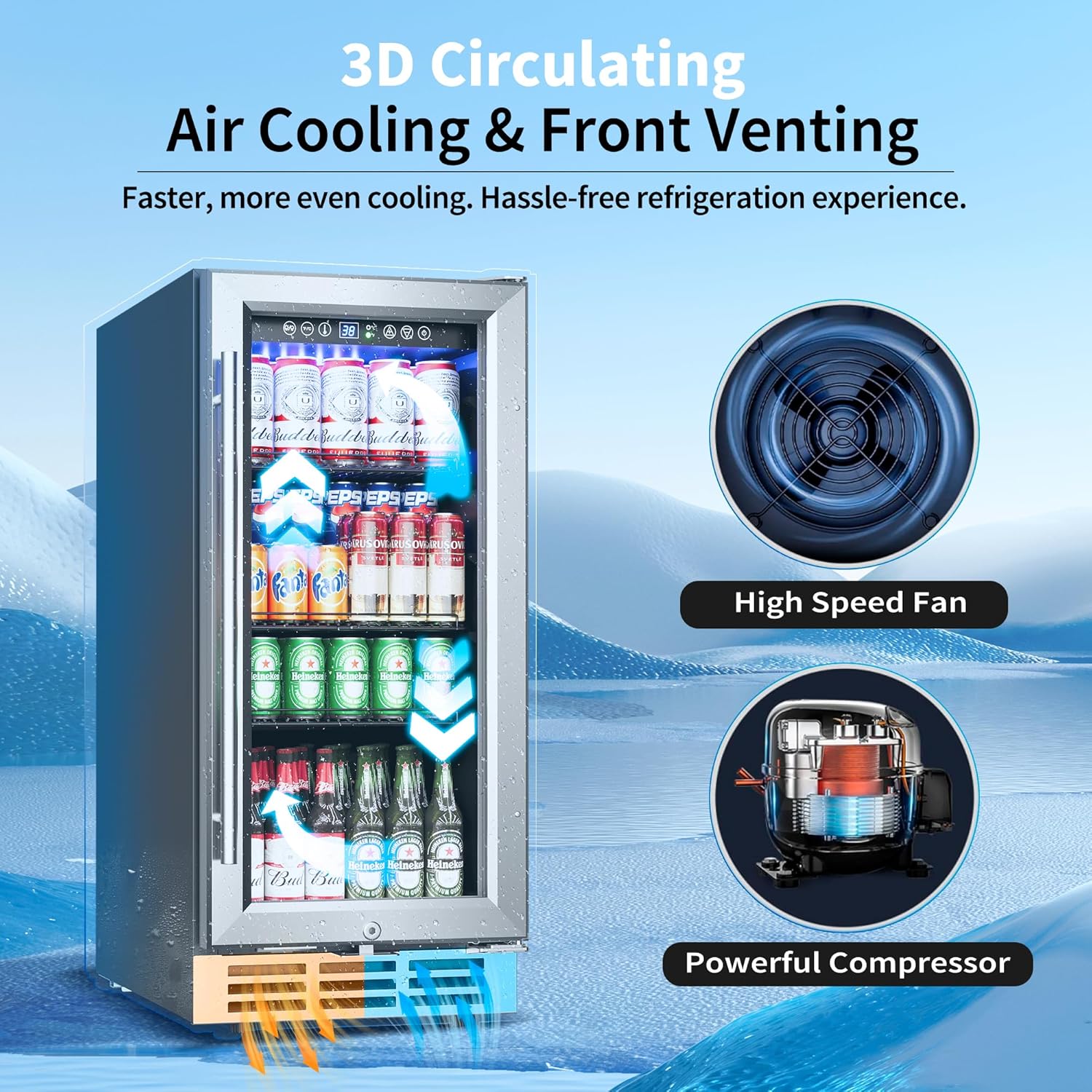 15 Inch Beverage Refrigerator  – Wine Beer Fridge Under Counter recenzja i cena