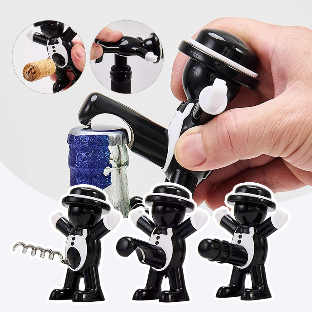 Black Cool Man Bottle Opener E – Wine Beer Opener recenzja i cena