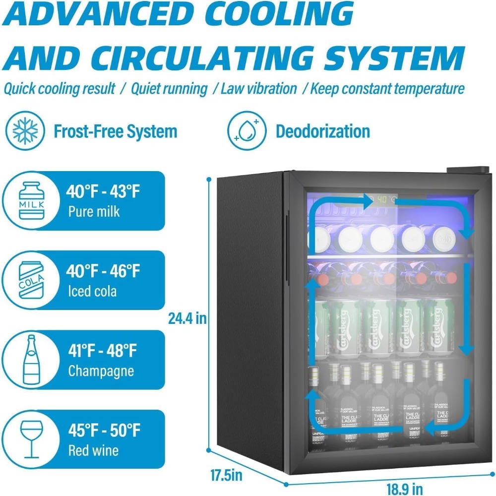 Compact Beverage Refrigerator, – Wine Beer Fridge Under Counter recenzja i cena