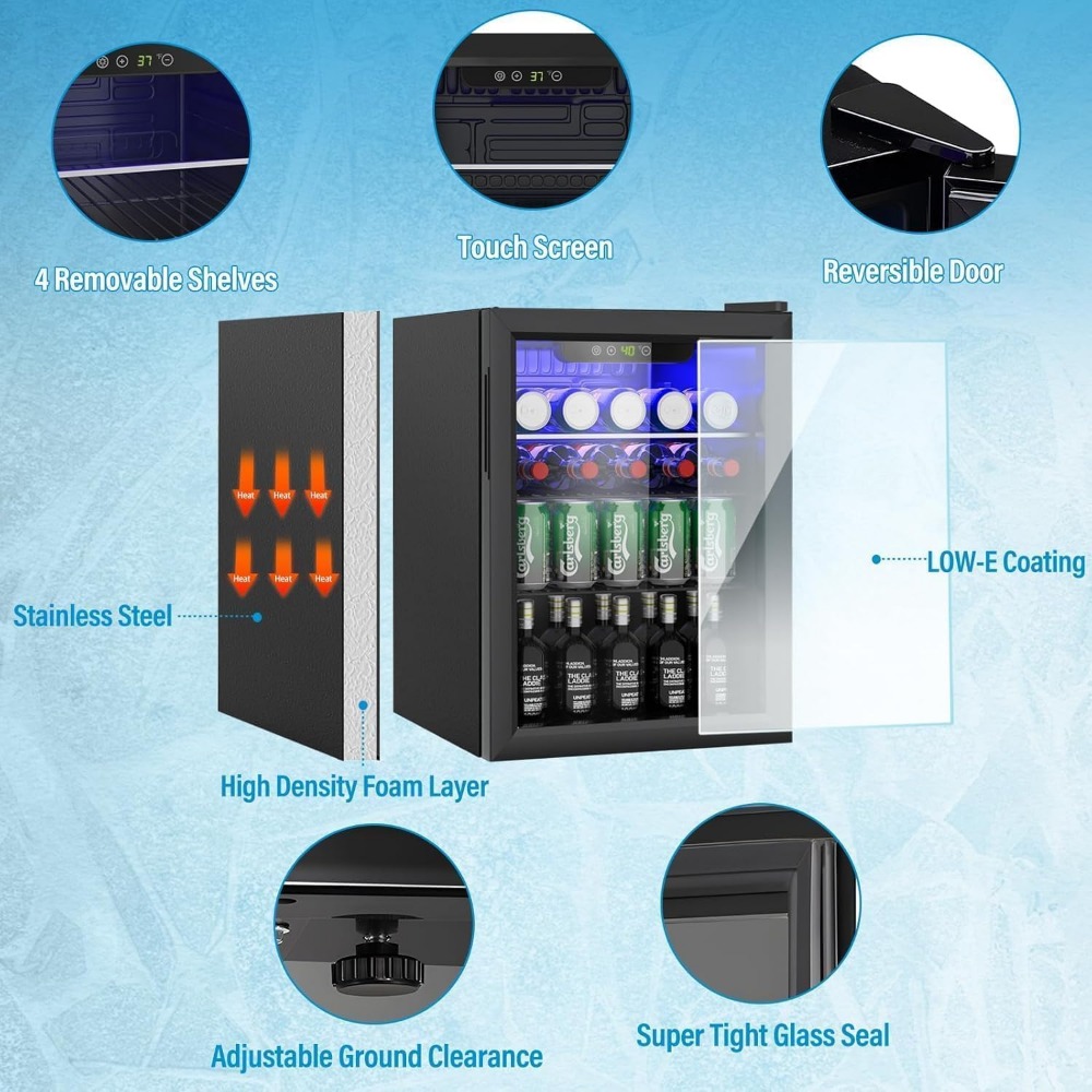 Compact Beverage Refrigerator, – Wine Beer Fridge Under Counter recenzja i cena