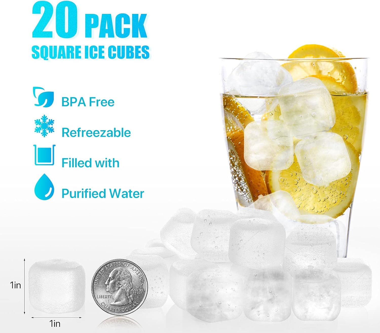 Reusable Ice Cubes 20 Pack, BP – Wine With Beer Cocktail recenzja i cena