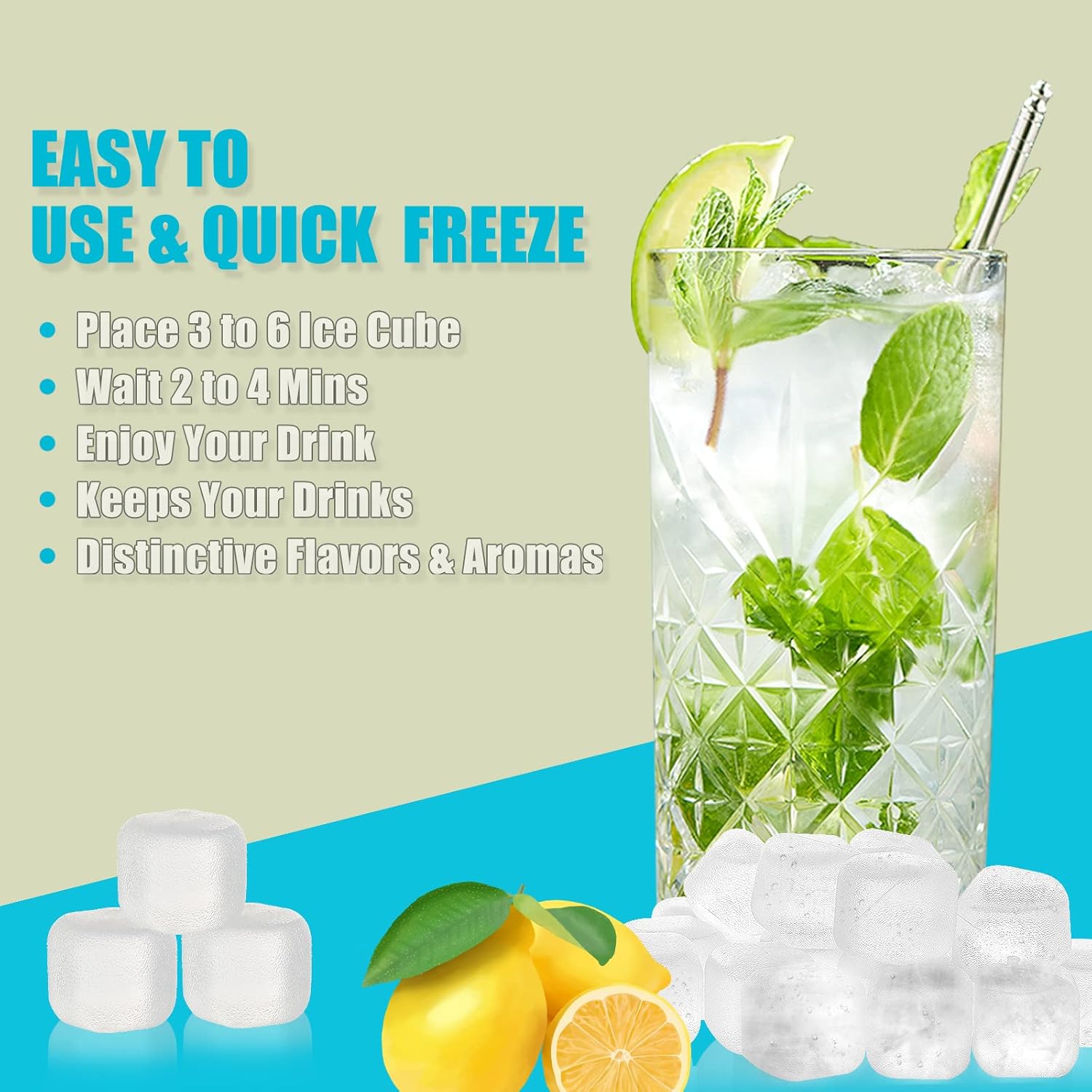Reusable Ice Cubes 20 Pack, BP – Wine With Beer Cocktail recenzja i cena
