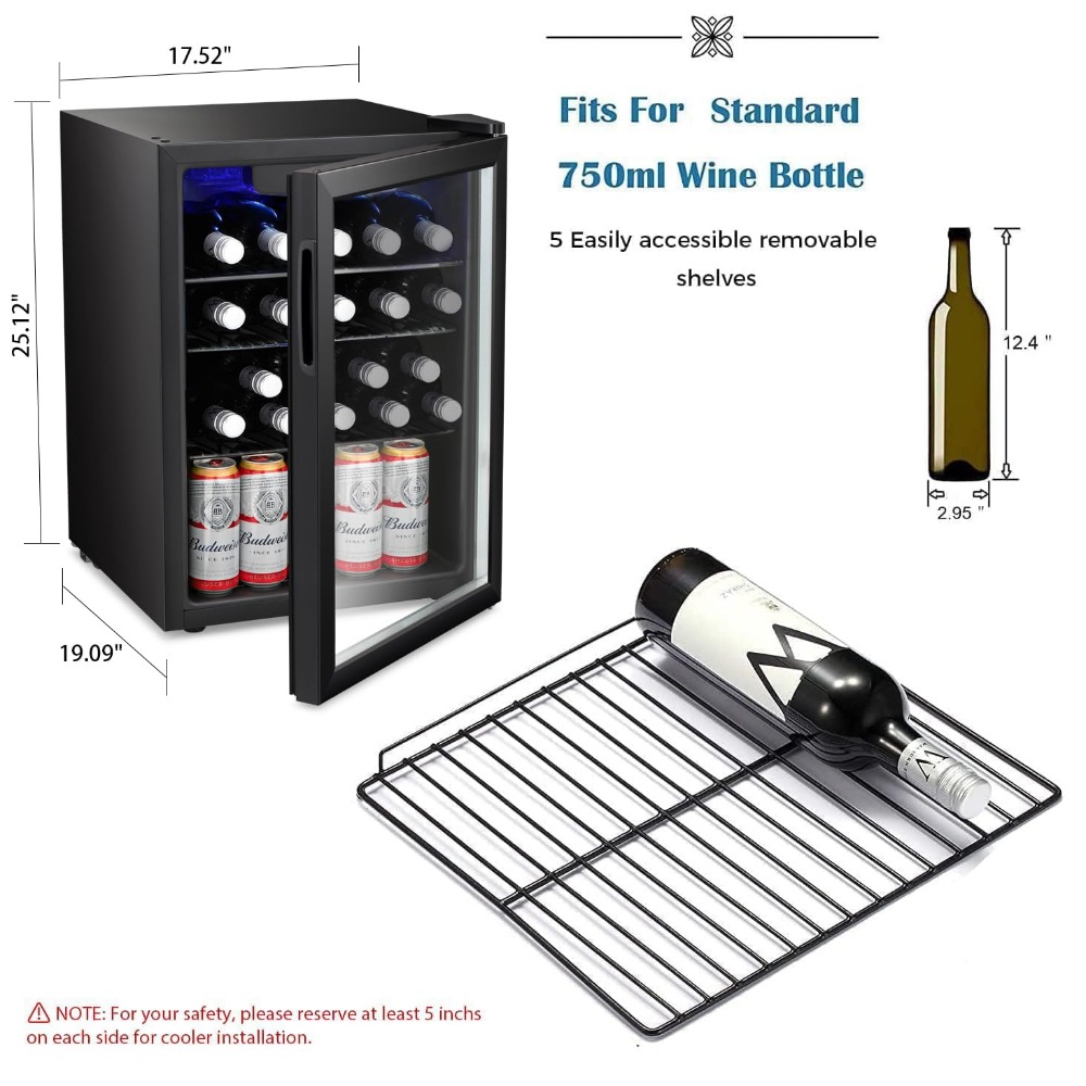 16 Bottle Wine Cooler/Cabinet  – Wine Beer Fridge recenzja i cena