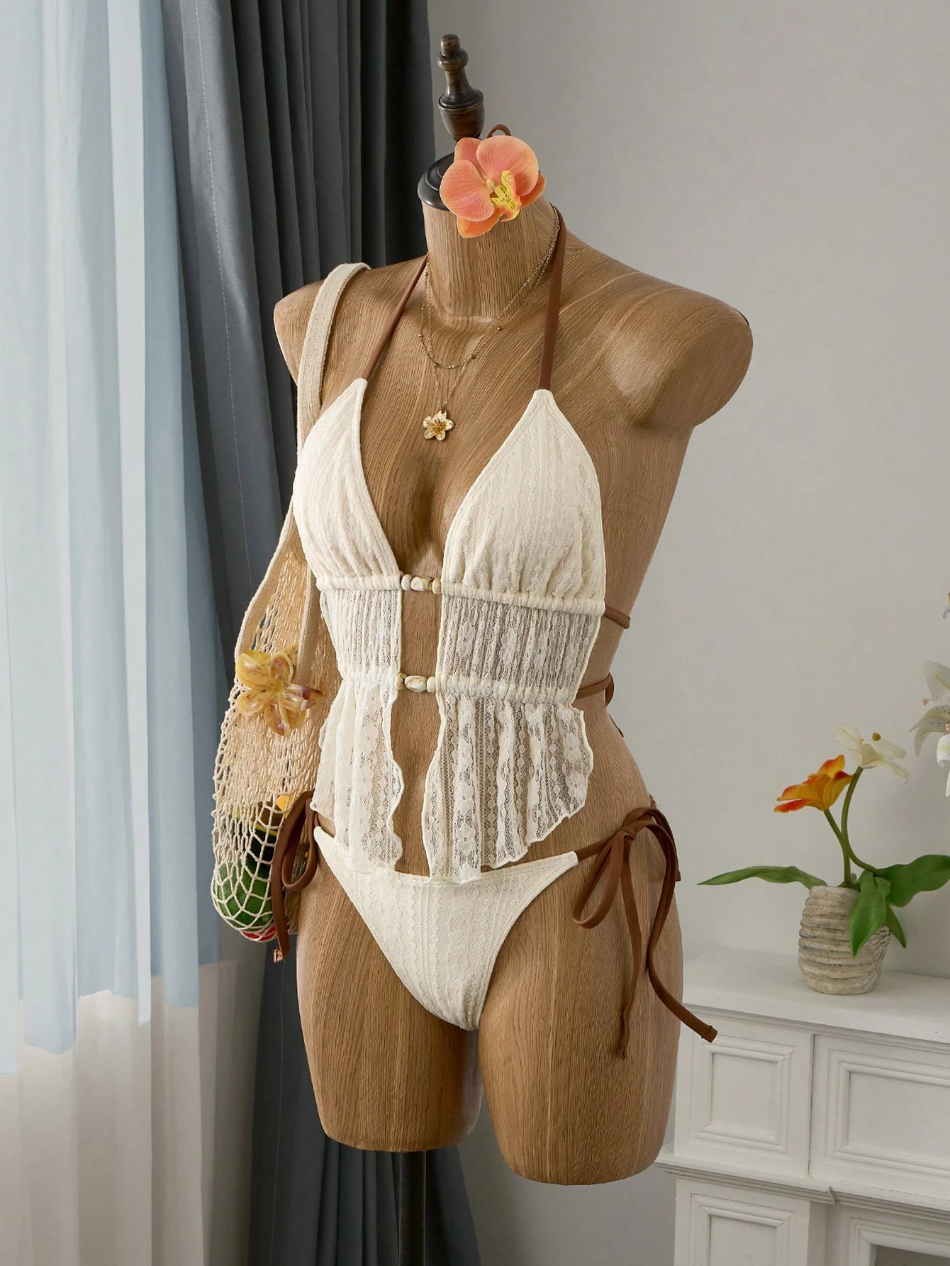 Cream Lace Halter Neck Tankini – Cocktail Shaker Set recenzja i cena