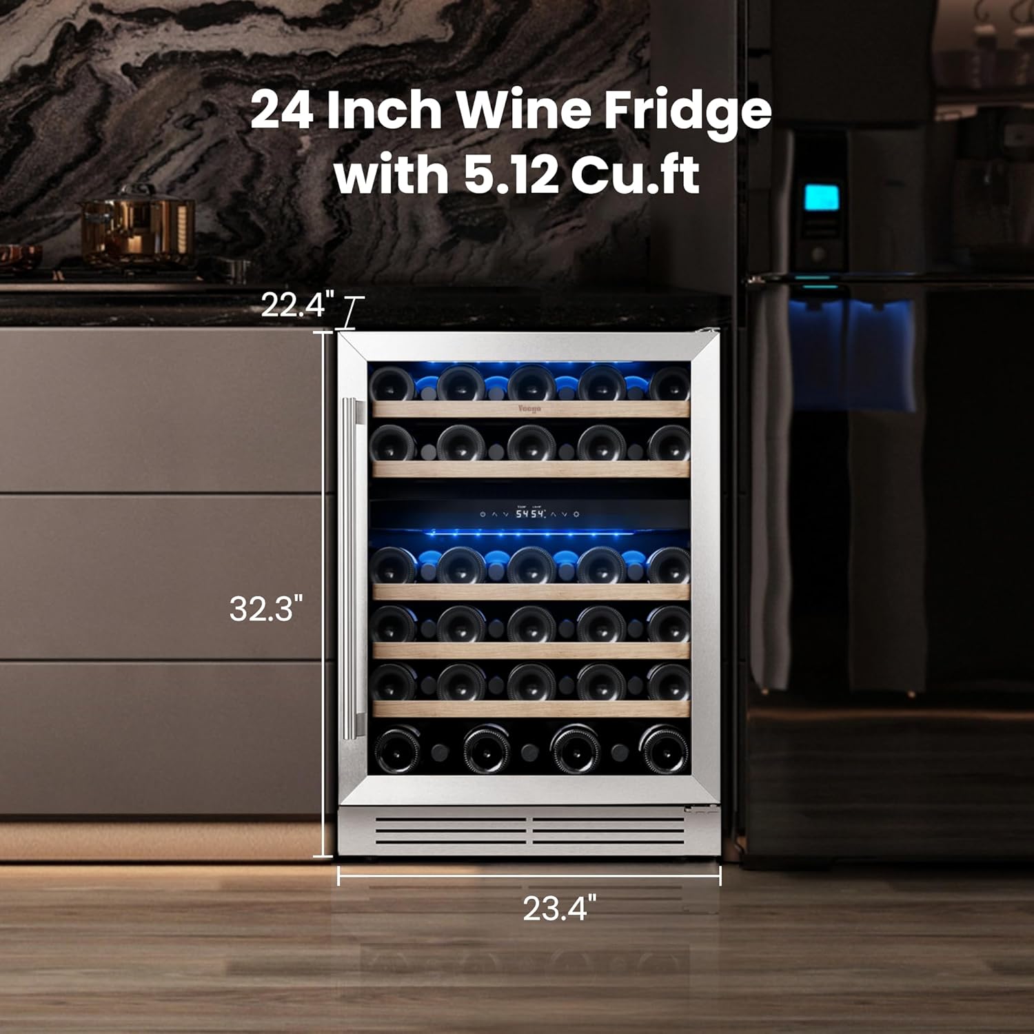 24In Dual Zone Wine Fridge 52  – Wine Beer Fridge Under Counter recenzja i cena