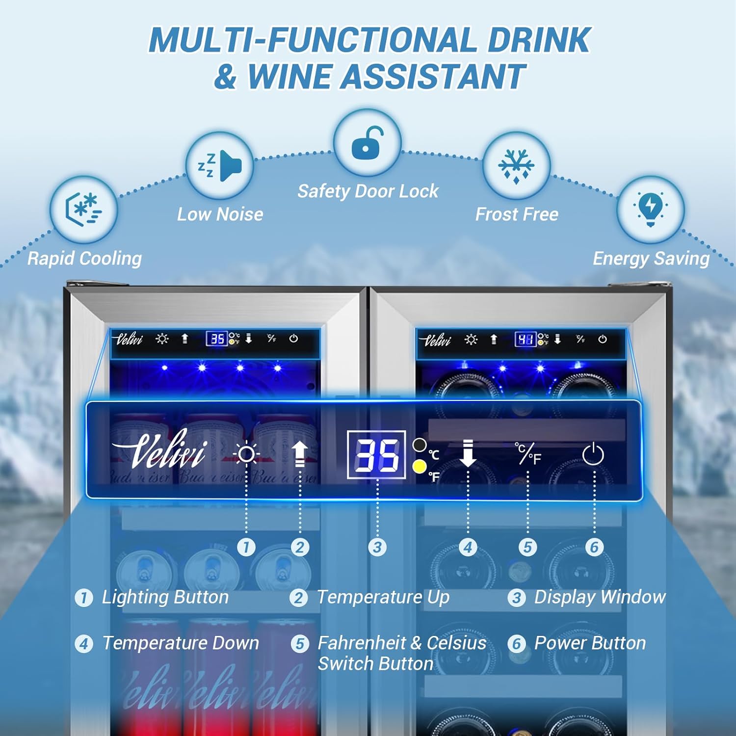 24 Inch Beverage Refrigerator  – Wine Beer Dual Zone recenzja i cena