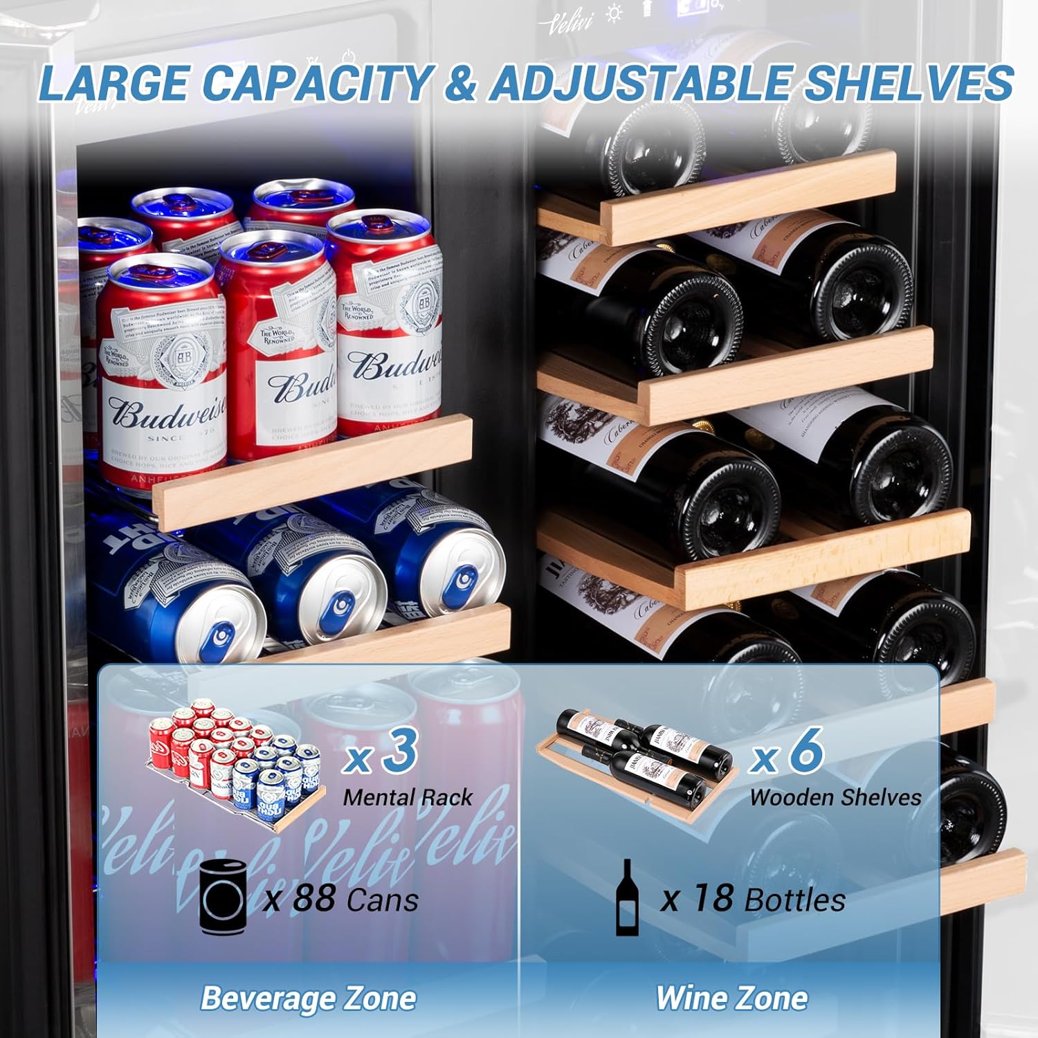 24 Inch Beverage Refrigerator  – Wine Beer Dual Zone recenzja i cena