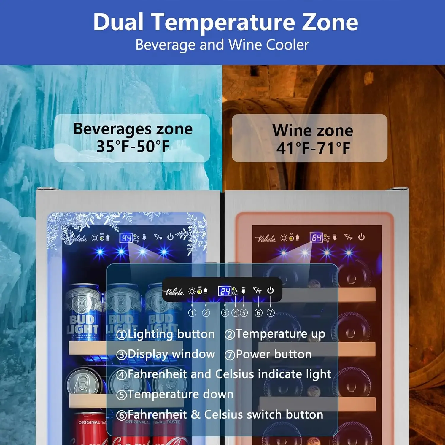 Wine and Beverage Refrigerator – Wine Beer Dual Zone recenzja i cena