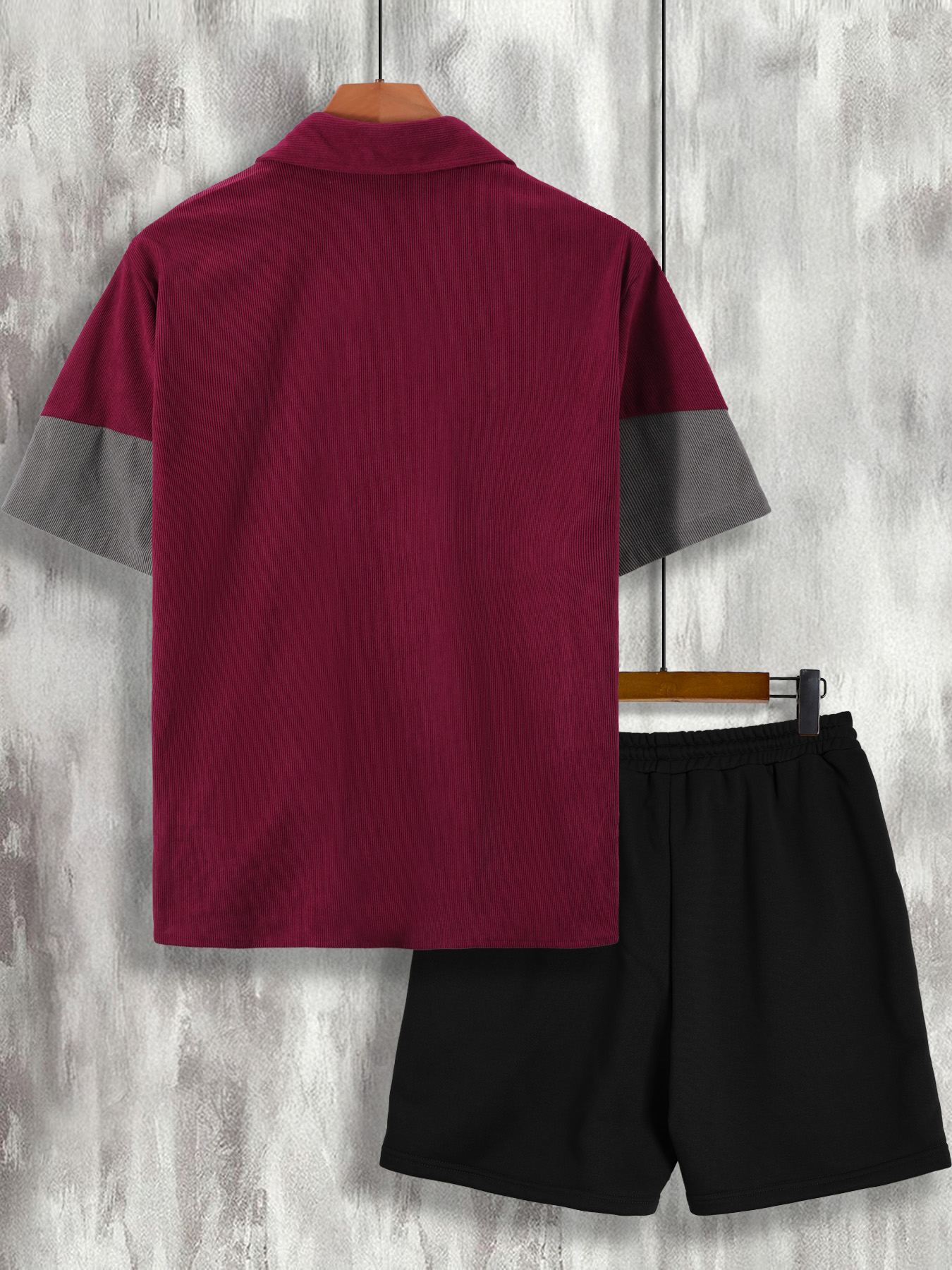 Men's Wine Red & Gray Color Bl – Wine & Beer Packages recenzja i cena