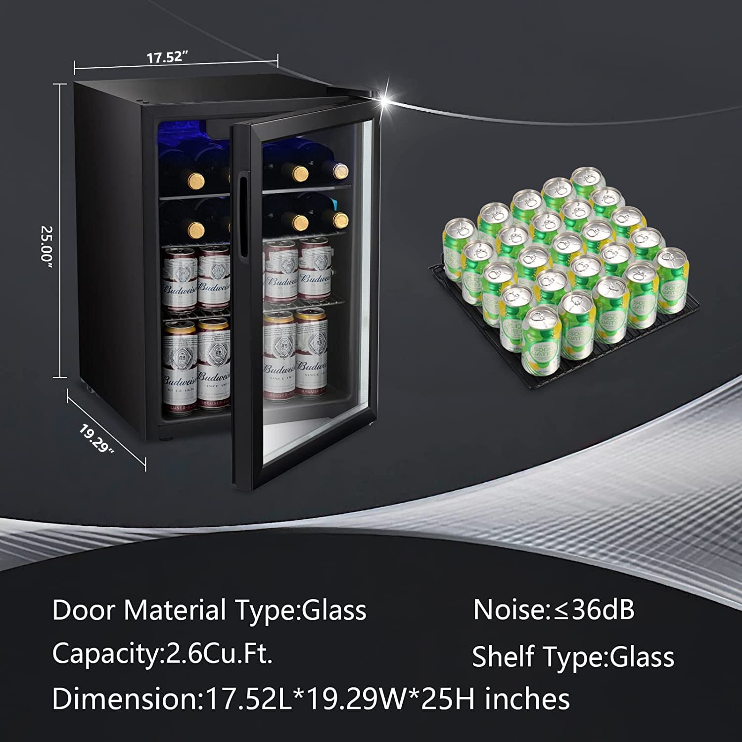 2.6cu.ft Wine Cooler/Cabinet B – Wine Beer Fridge recenzja i cena