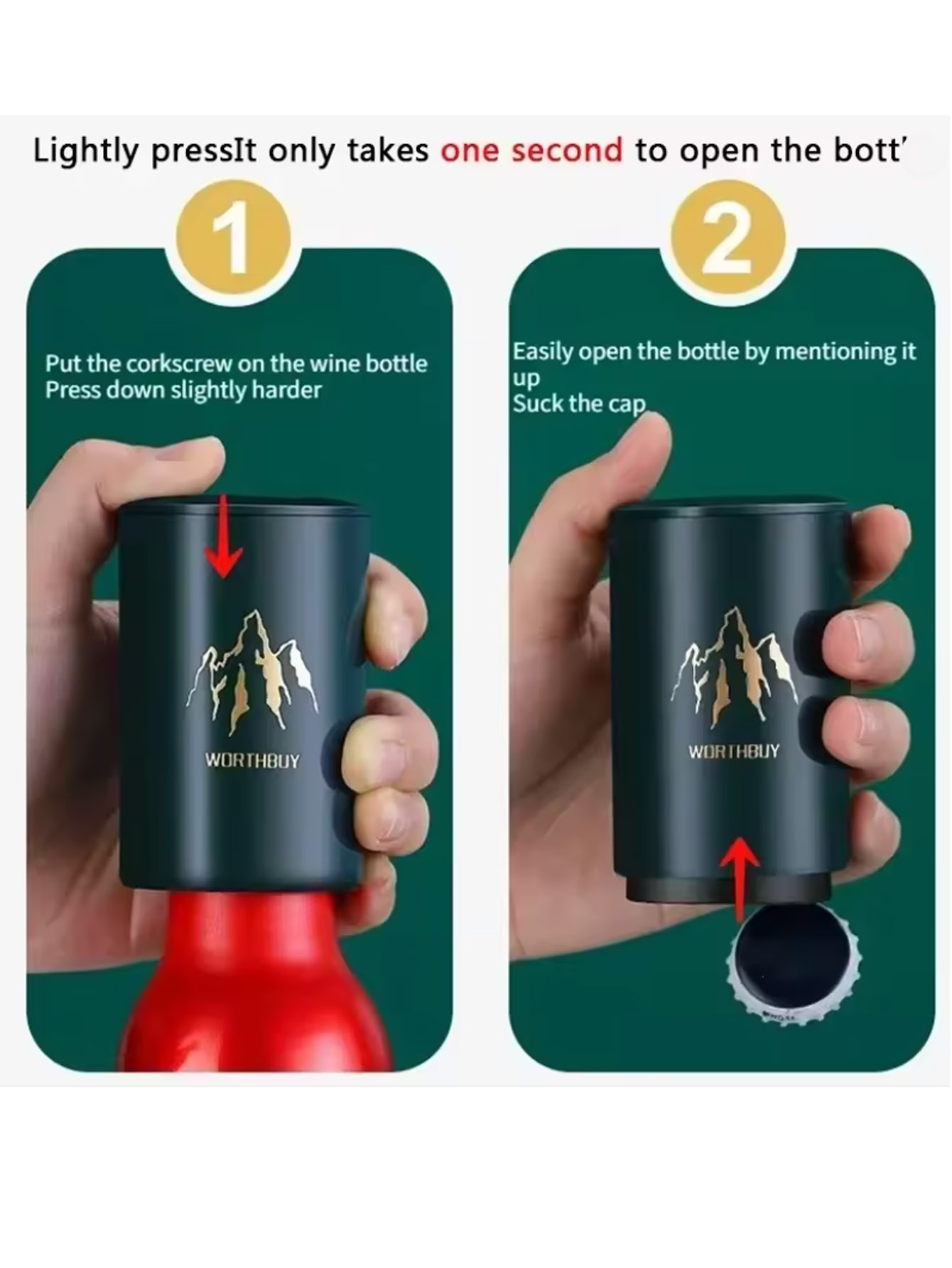 1Pcs Automatic Beer Bottle Ope – Wine Beer Opener recenzja i cena