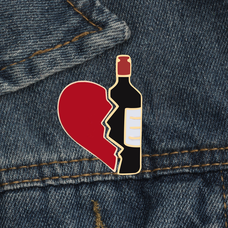 Enamel Pin set Broken Heart Wi – Wine Beer Pizza recenzja i cena