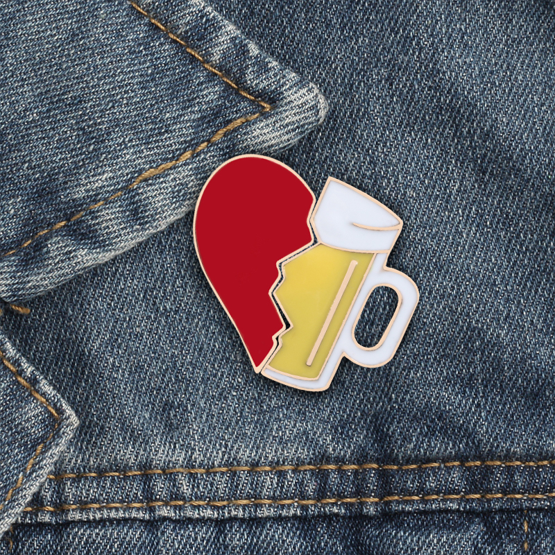 Enamel Pin set Broken Heart Wi – Wine Beer Pizza recenzja i cena