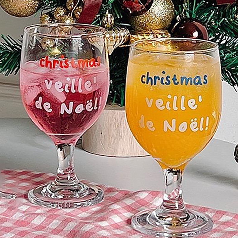 Vintage Letters Printed Glass  – Wine Beer Foot recenzja i cena