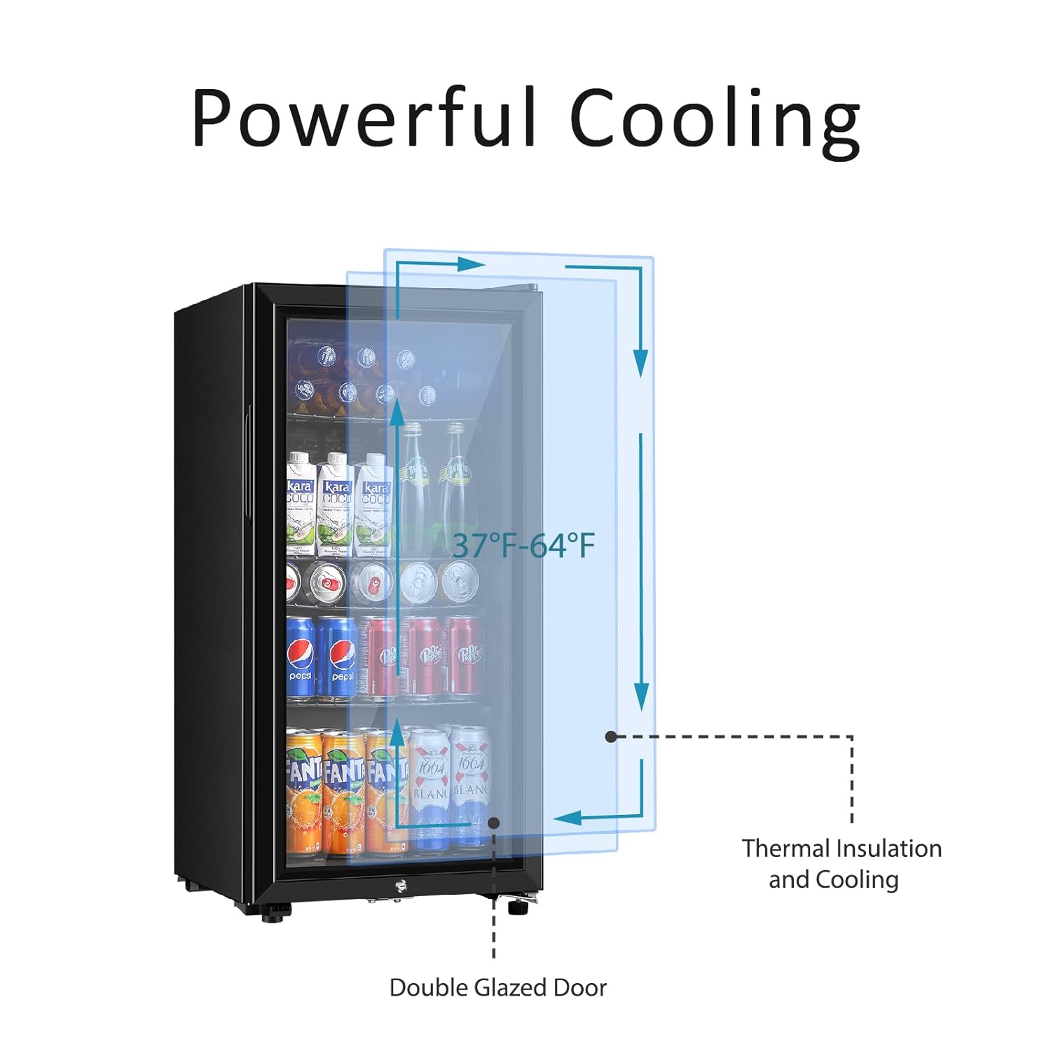 Beverage Refrigerator, 3.2 Cu. – Wine Beer Fridge recenzja i cena