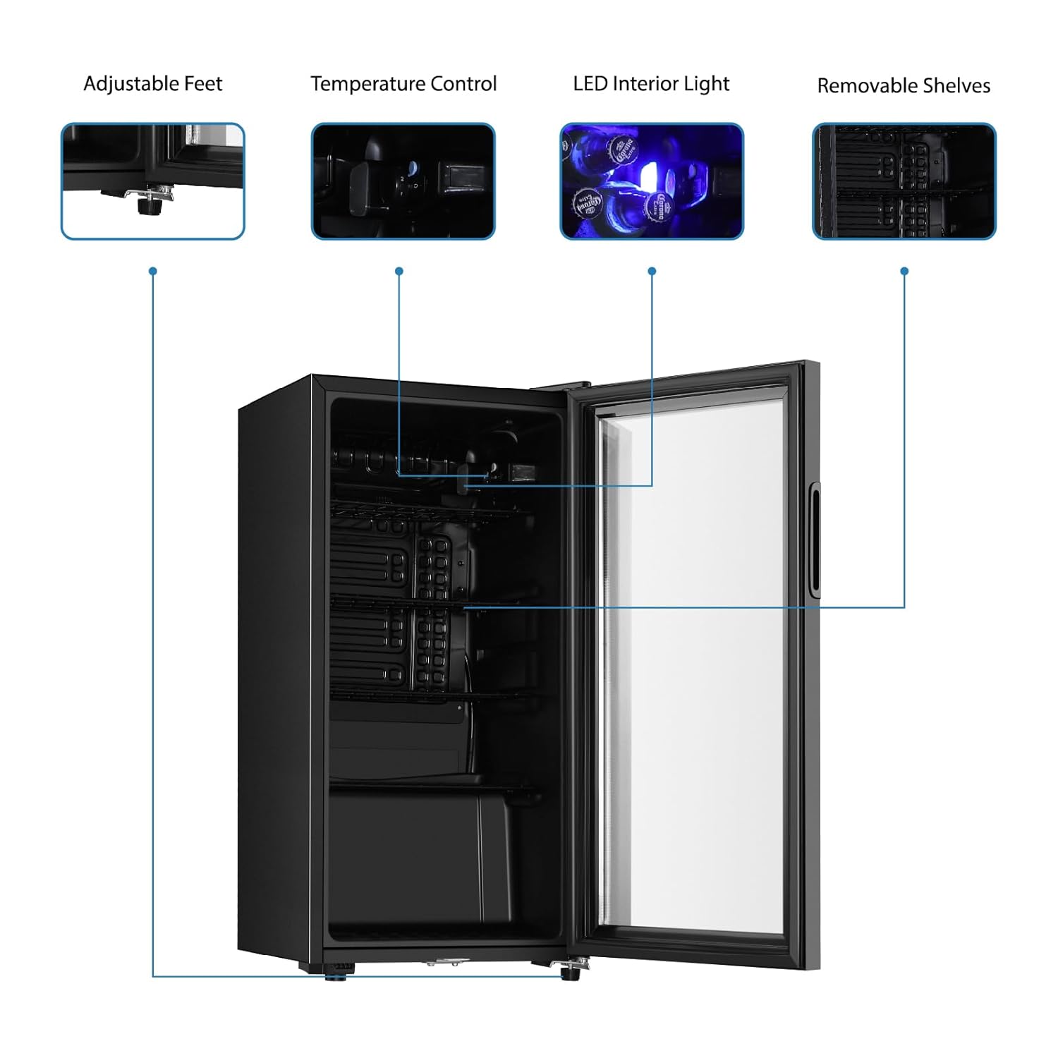 Beverage Refrigerator, 3.2 Cu. – Wine Beer Fridge recenzja i cena