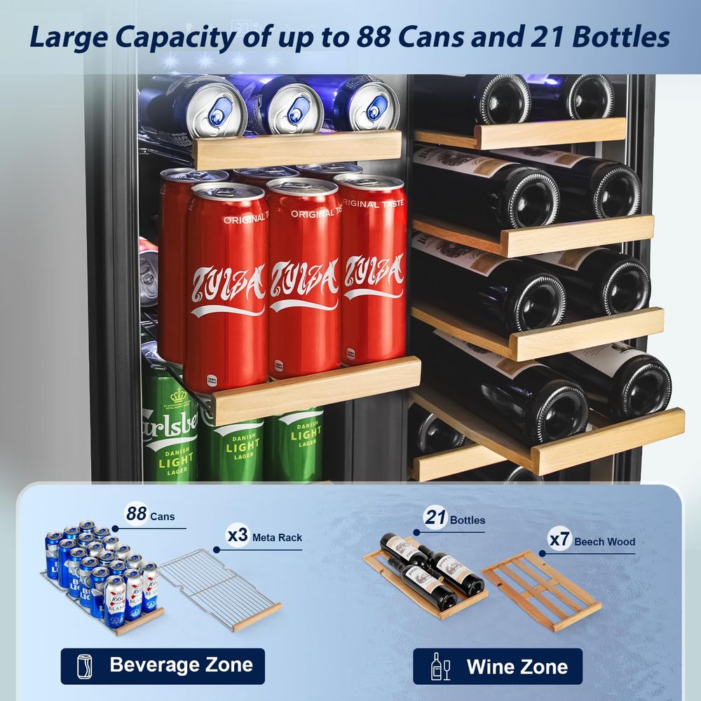 24 Inch Wine and Beverage Refr – Wine Beer Fridge Under Counter recenzja i cena