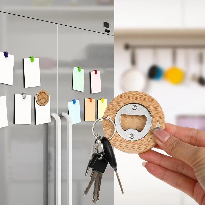 10/1pcs Magnetic Bamboo Bottle – Wine Beer Fridge recenzja i cena
