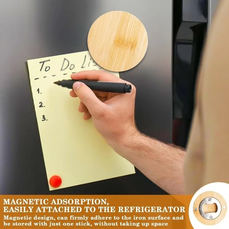 10/1pcs Magnetic Bamboo Bottle – Wine Beer Fridge recenzja i cena