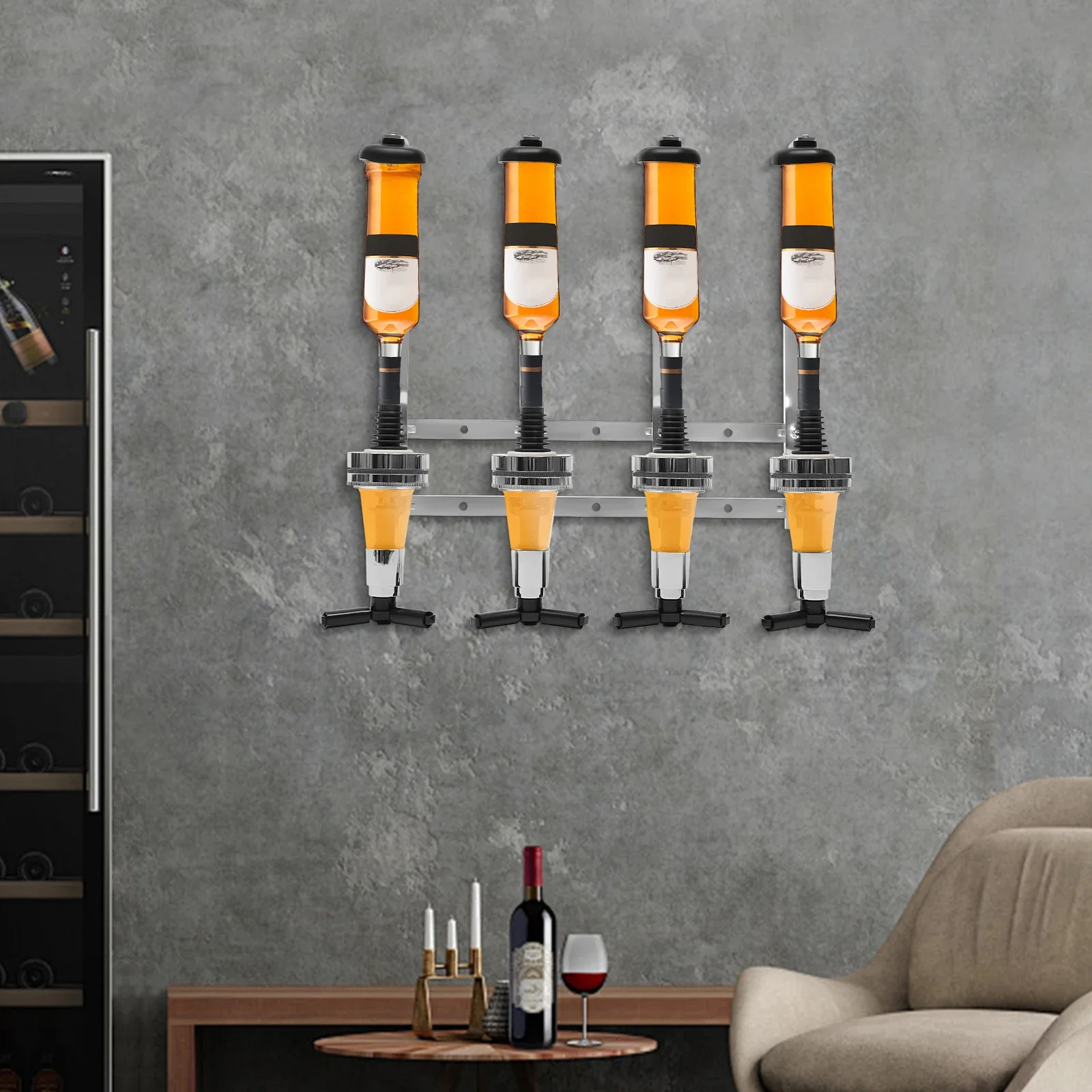4-Bottle Wall Mount Liquor Dis – Wine With Beer Cocktail recenzja i cena